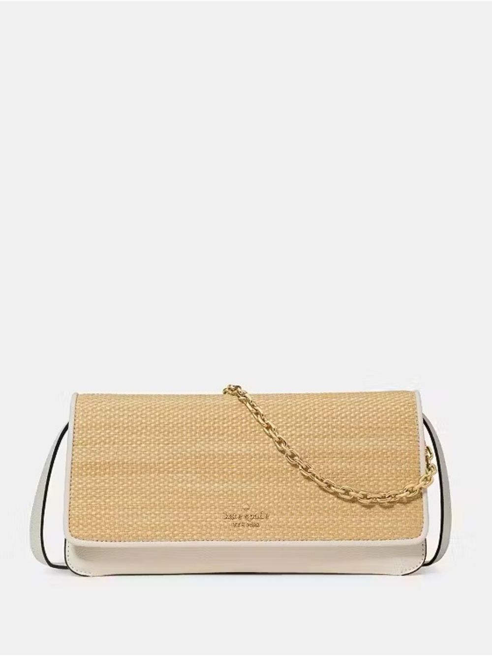 ♠️Kate Spade New York Ivy Straw Convertible Flap Crossbody Bag, Natural NEW NWT